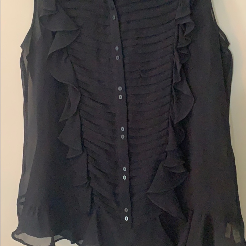 Calvin Klein silk black top